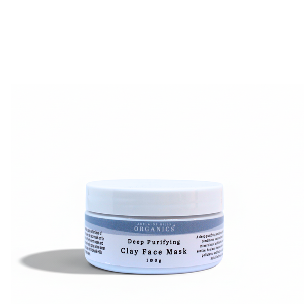 Deep Purifying Clay Face Mask 100g with Australian green clay - Adelaide Hills Organics