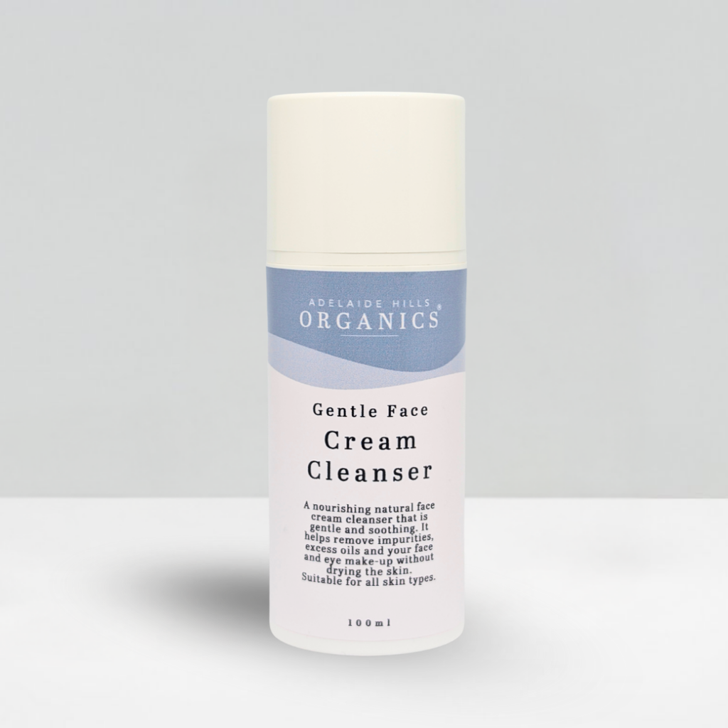 Gentle Face Cream Cleanser full size 100ml bottle - Adelaide Hills Organics