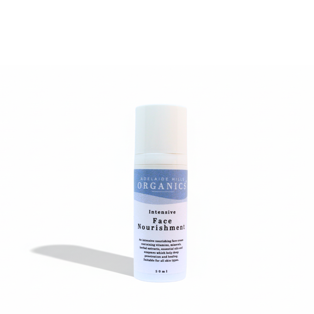 Intensive Face Nourishment ingredients and texture - Adelaide Hills Organics