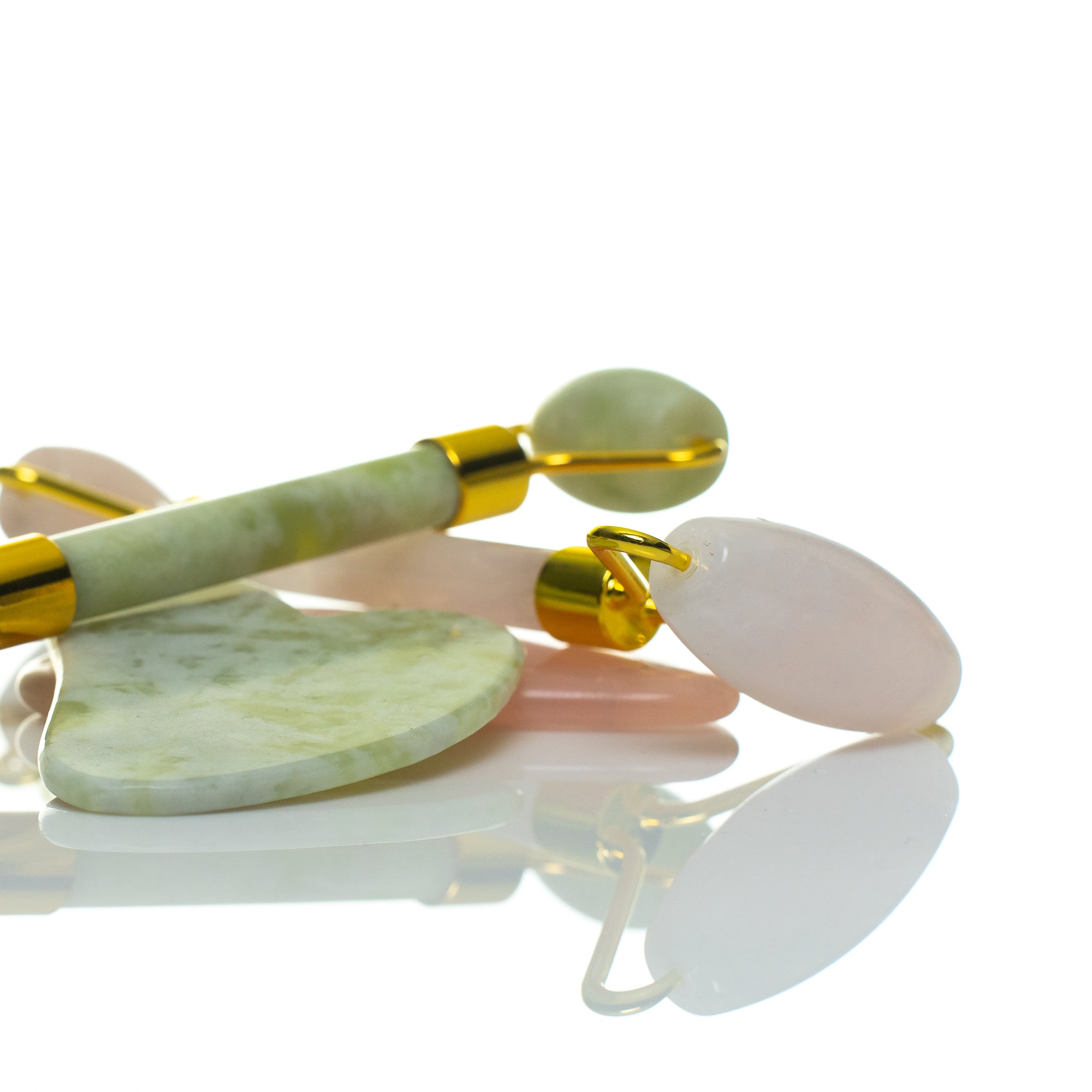 Jade and Rose Quartz - Facial Massage Set
