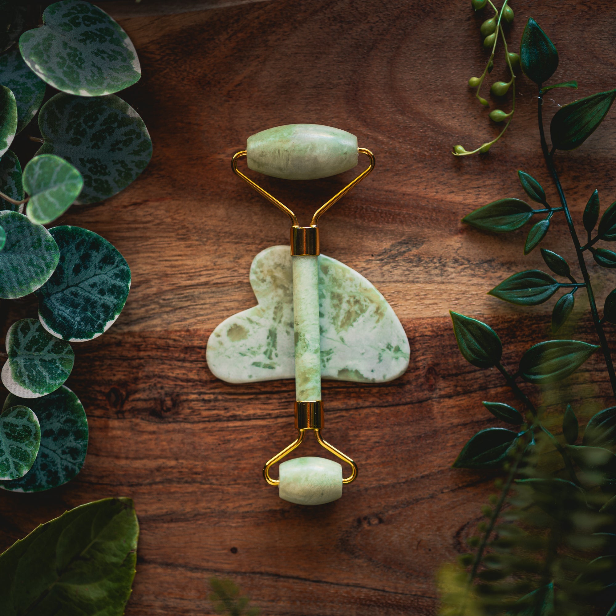 (wholesale) Jade and Rose Quartz -- Facial Massage Set
