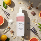 Natural hand and body wash 500ml back label - Adelaide Hills Organics