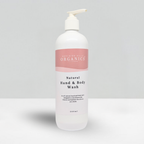 Natural Hand and Body Wash 500ml pump bottle front view - Adelaide Hills Organics