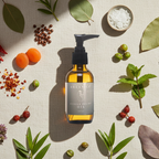 Organic Muscle Relief Oil with peppermint, eucalyptus and capsicum flat lay - Adelaide Hills Organics