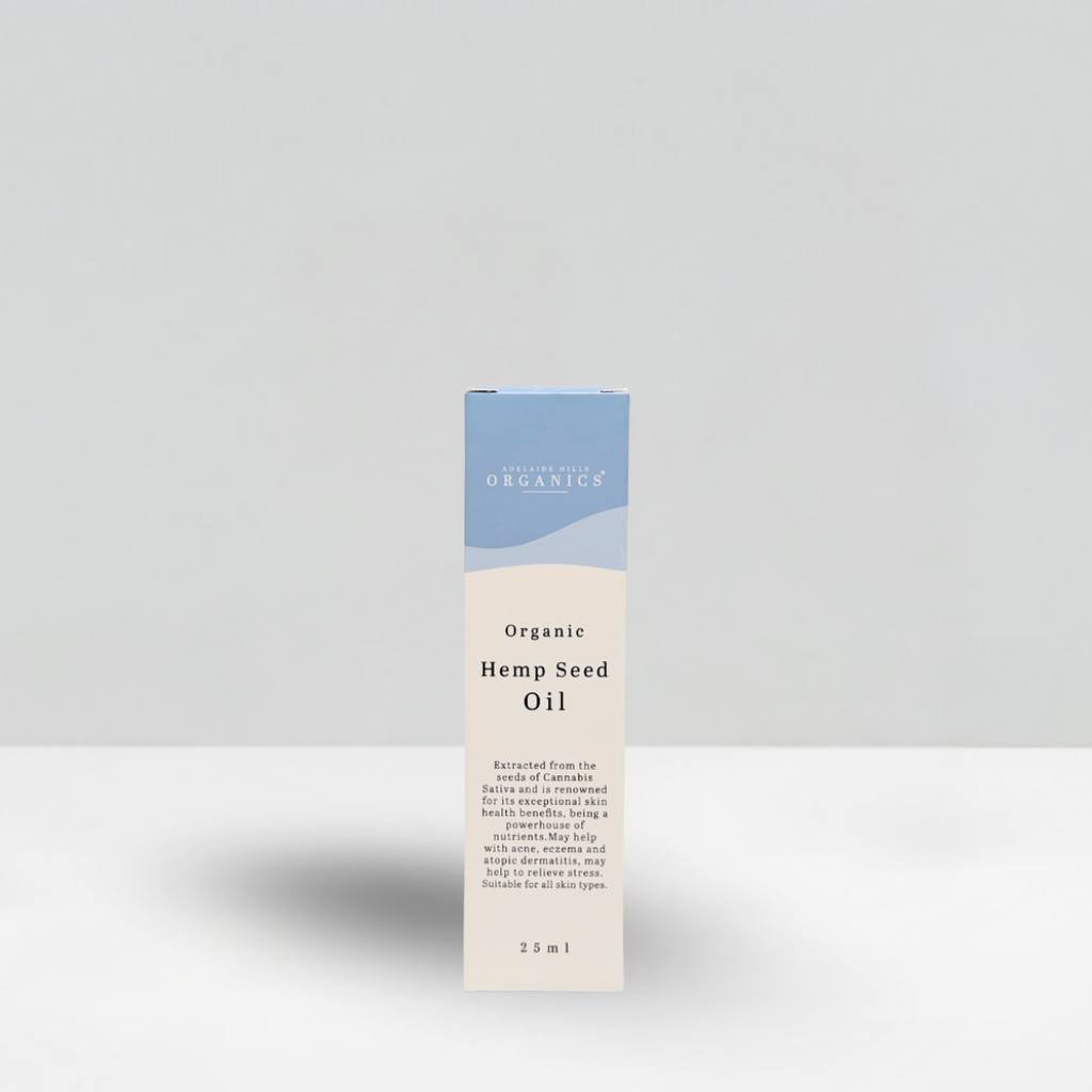 Organic Hemp Seed Oil 25ml bottle with box - Adelaide Hills Organics