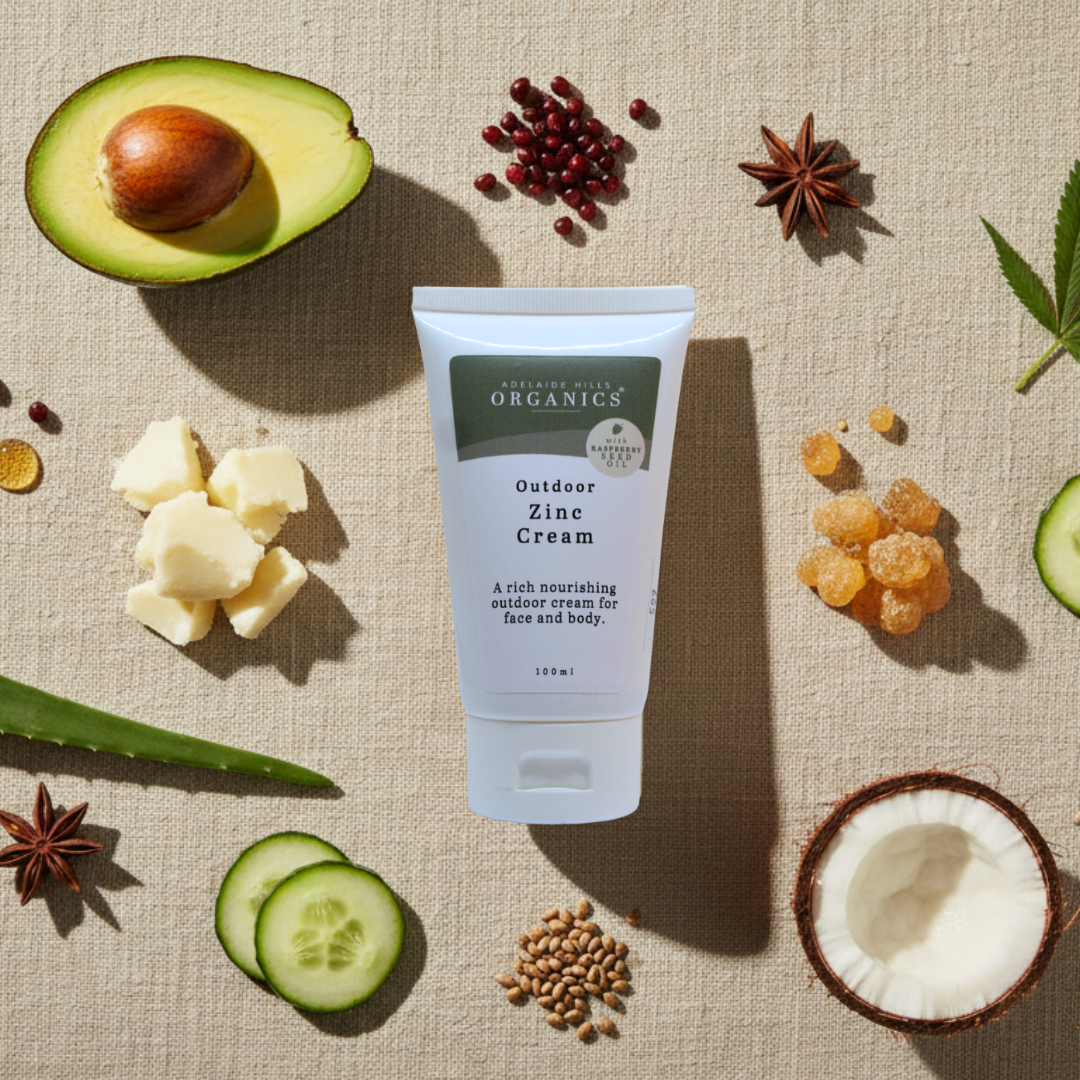 Outdoor Zinc Cream - Raspberry Seed or Carrot Seed Oil | 100ml