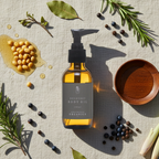 Recovery Body Oil with rosemary, juniper berry and black pepper flat lay - Adelaide Hills Organics