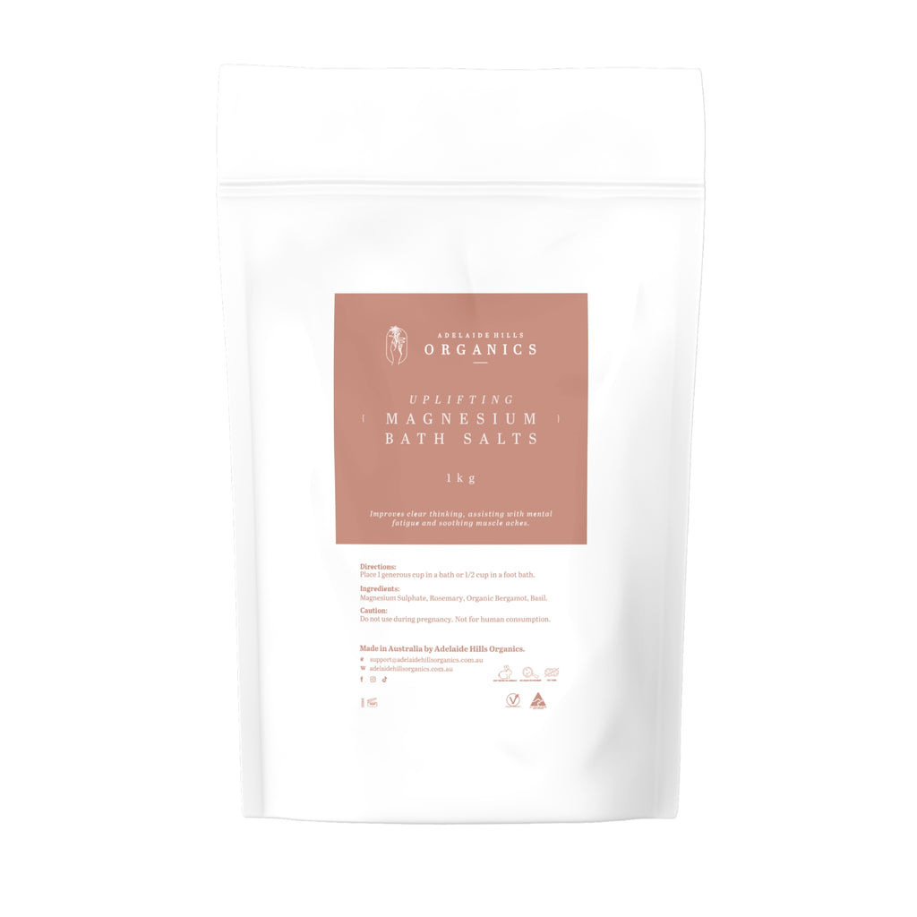 Magnesium Bath Salts Uplifting energising blend - Adelaide Hills Organics