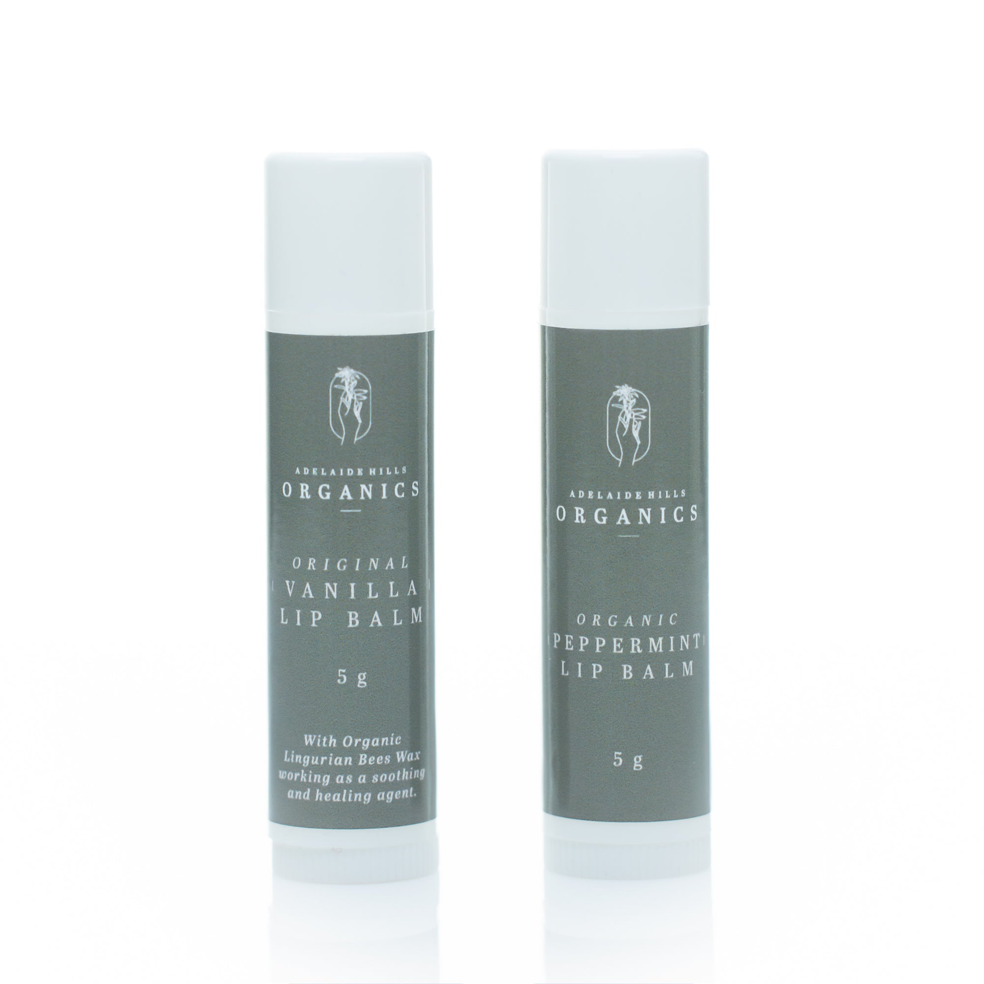 (wholesale) Organic Lip Balms Peppermint & Vanilla - 5gm